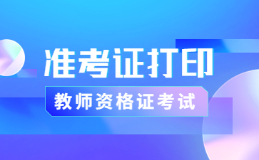 安徽教师资格证面试准考证打印